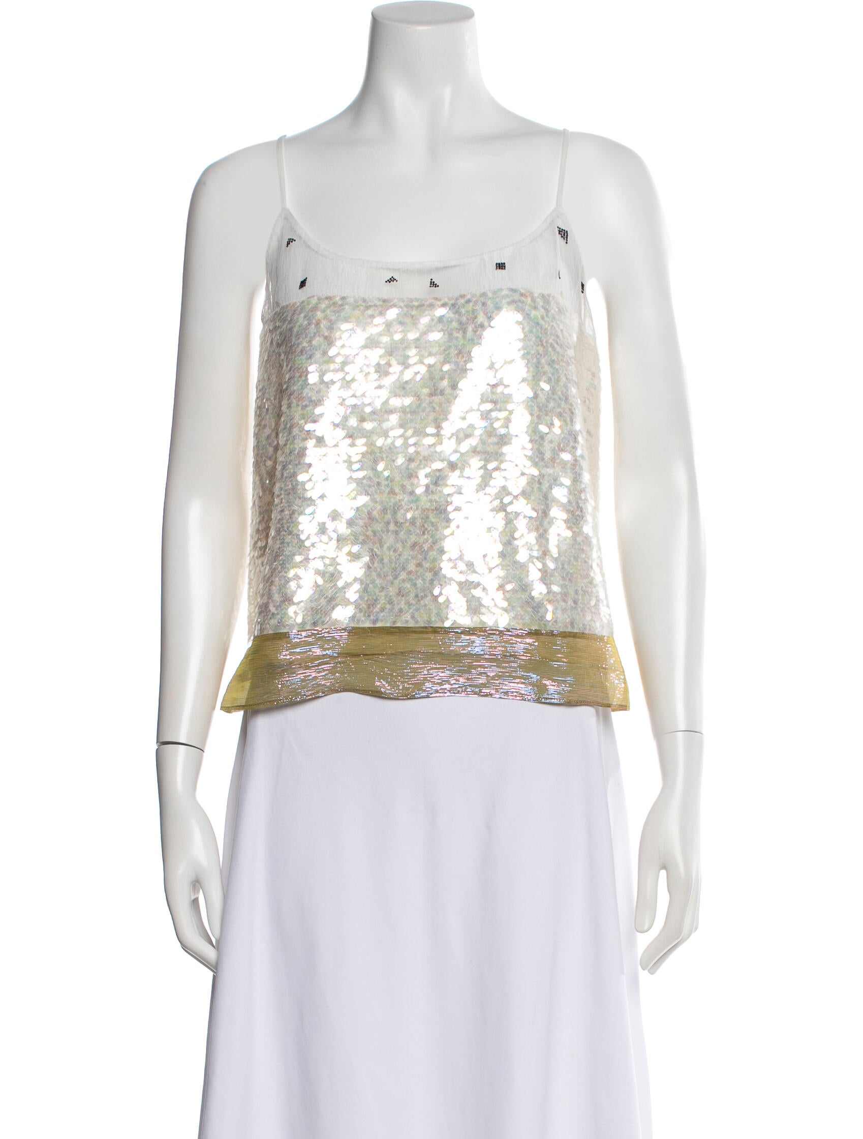 Tory Burch Graphic Print Scoop Neck Top