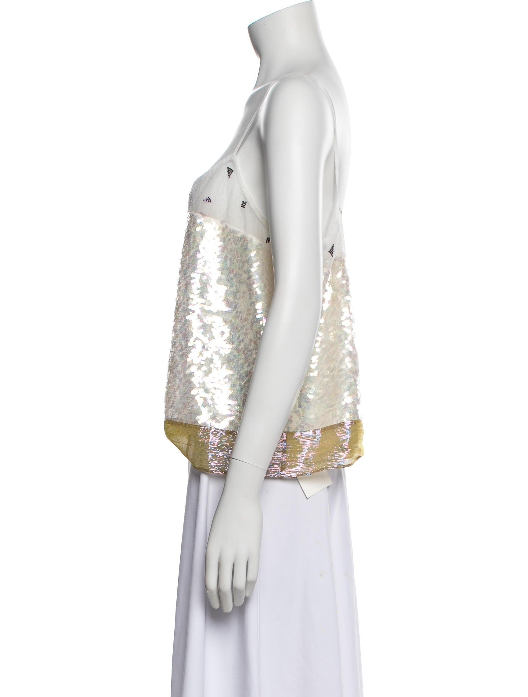 Tory Burch Graphic Print Scoop Neck Top