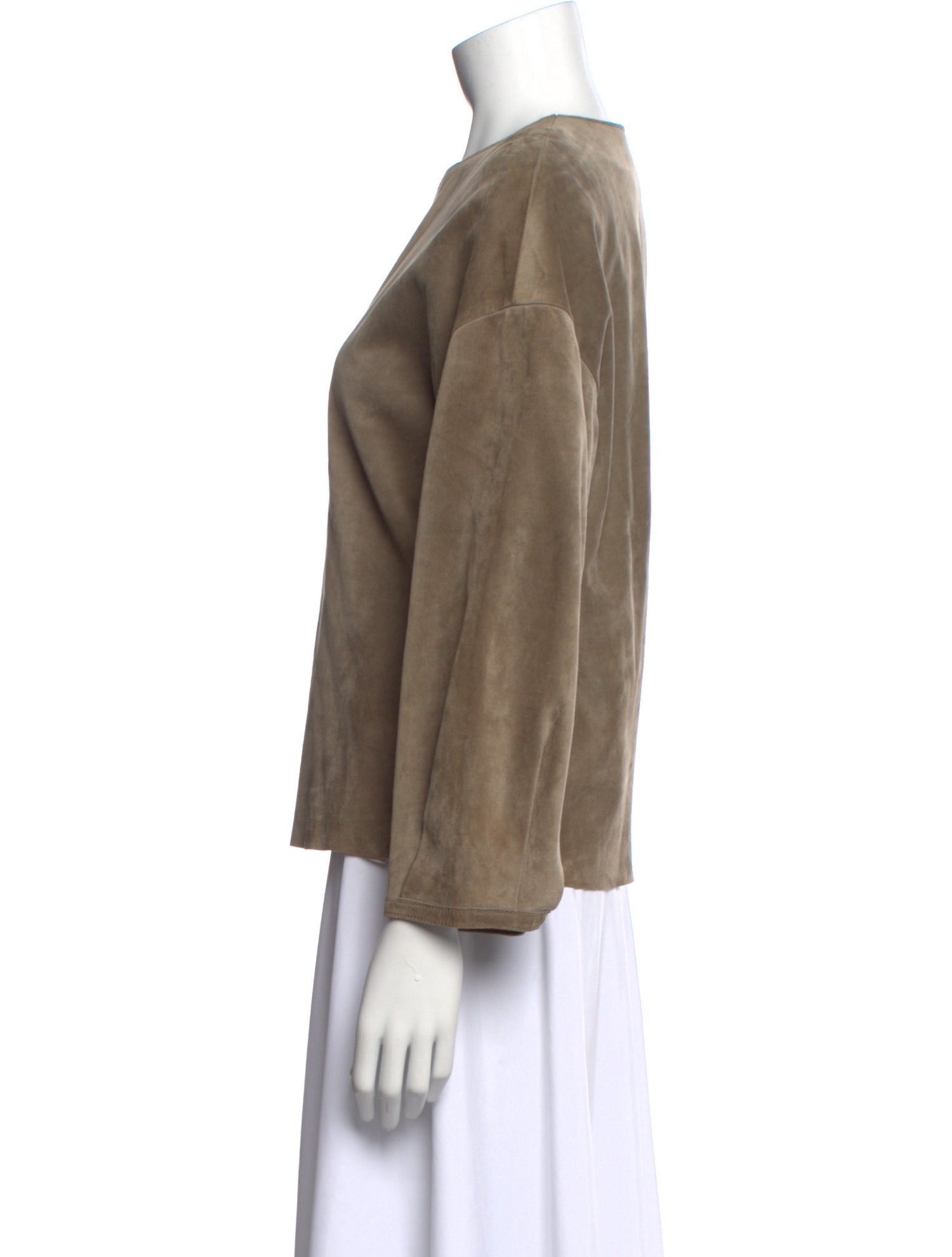 Tory Burch Leather V-Neck Top