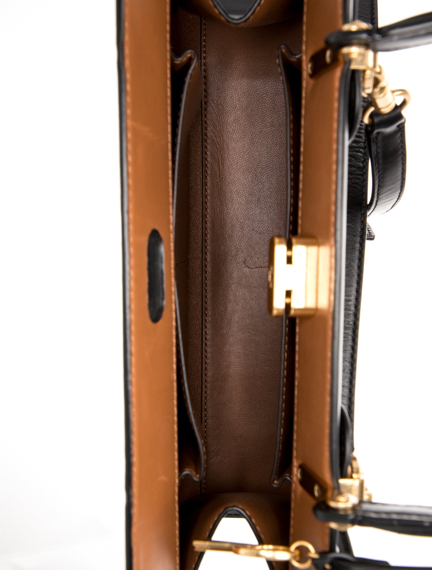 Tory Burch Leather Top Handle Bag - Black Handle Bags, Handbags