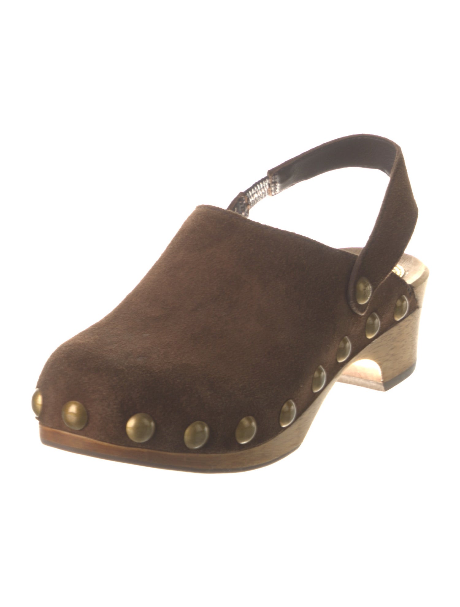 Tory Burch Suede Studded Accents Slingback Pumps