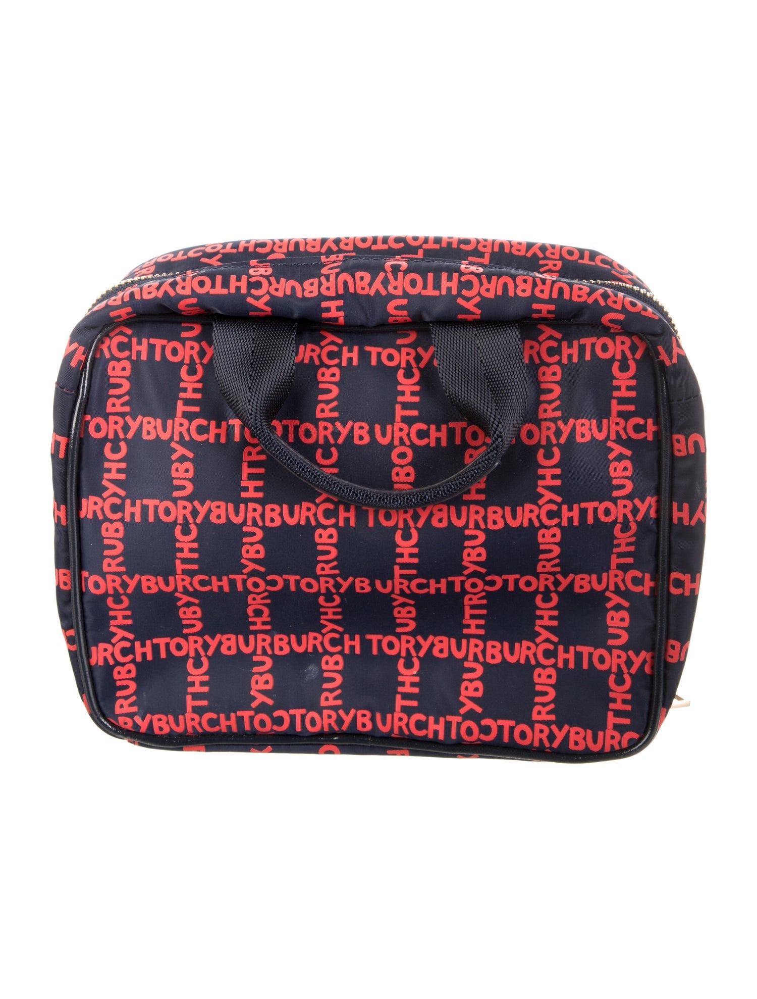 Tory Burch Leather Trim Cosmetic Bag