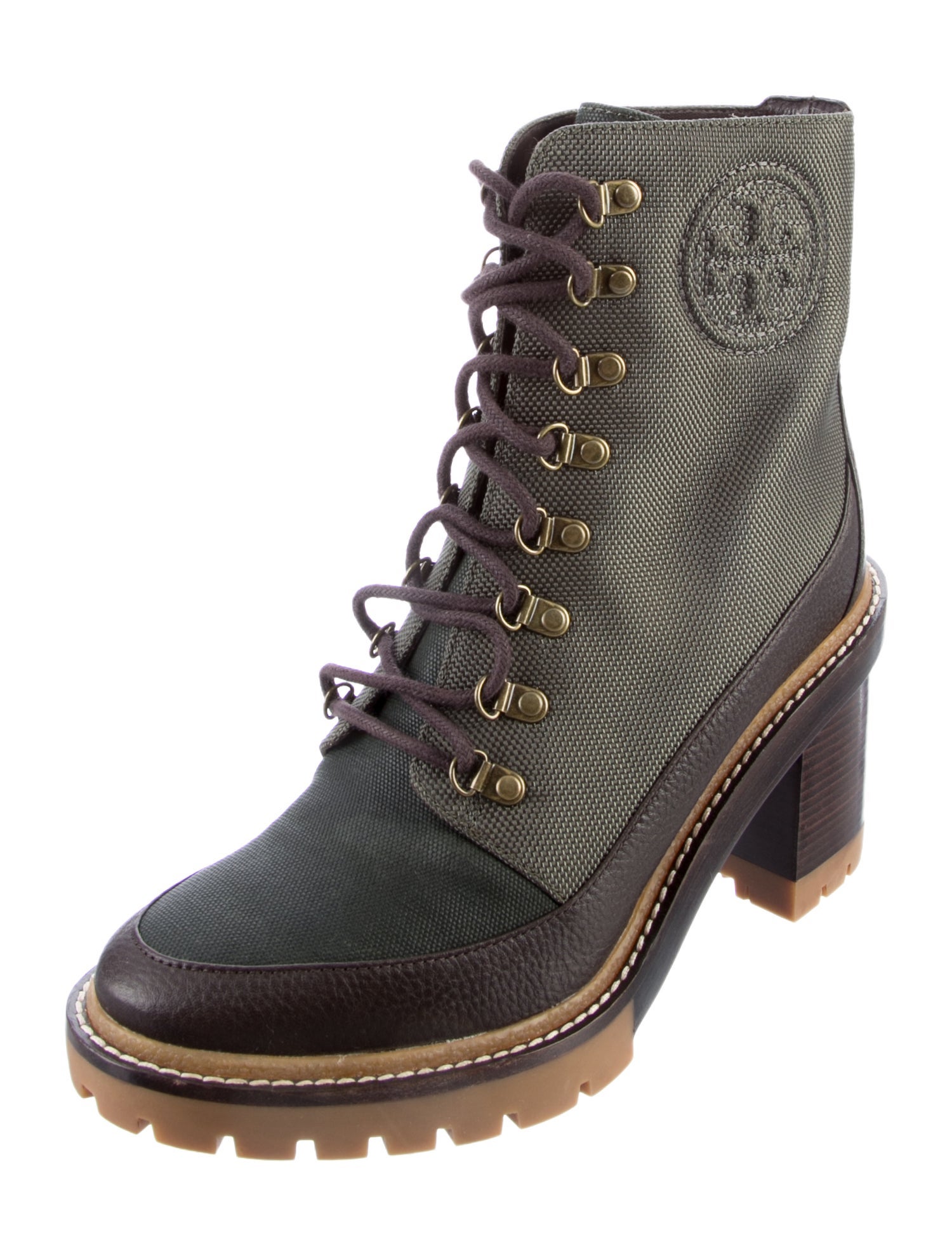 Tory Burch Canvas Combat Boots