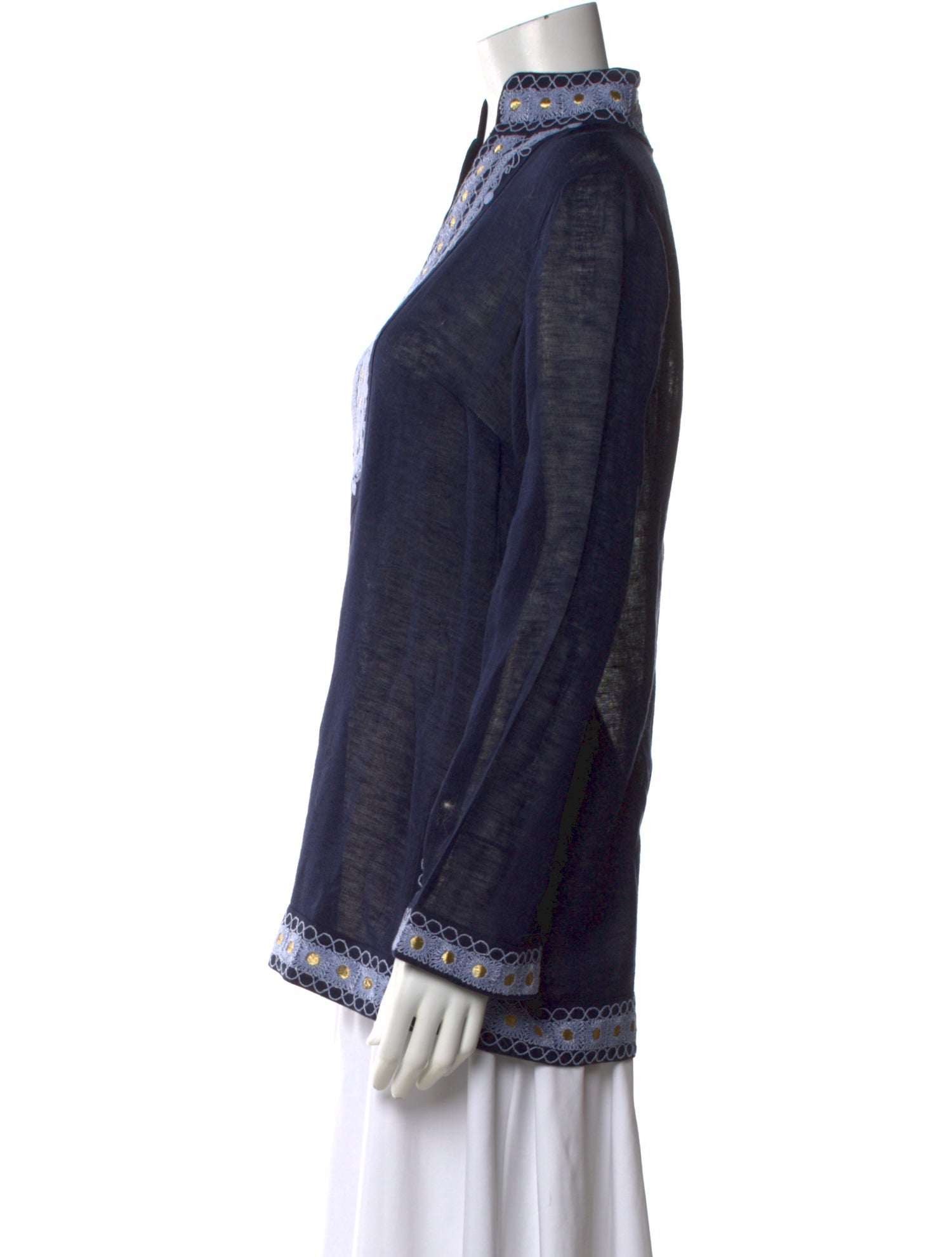 Tory Burch V-Neck Long Sleeve Tunic