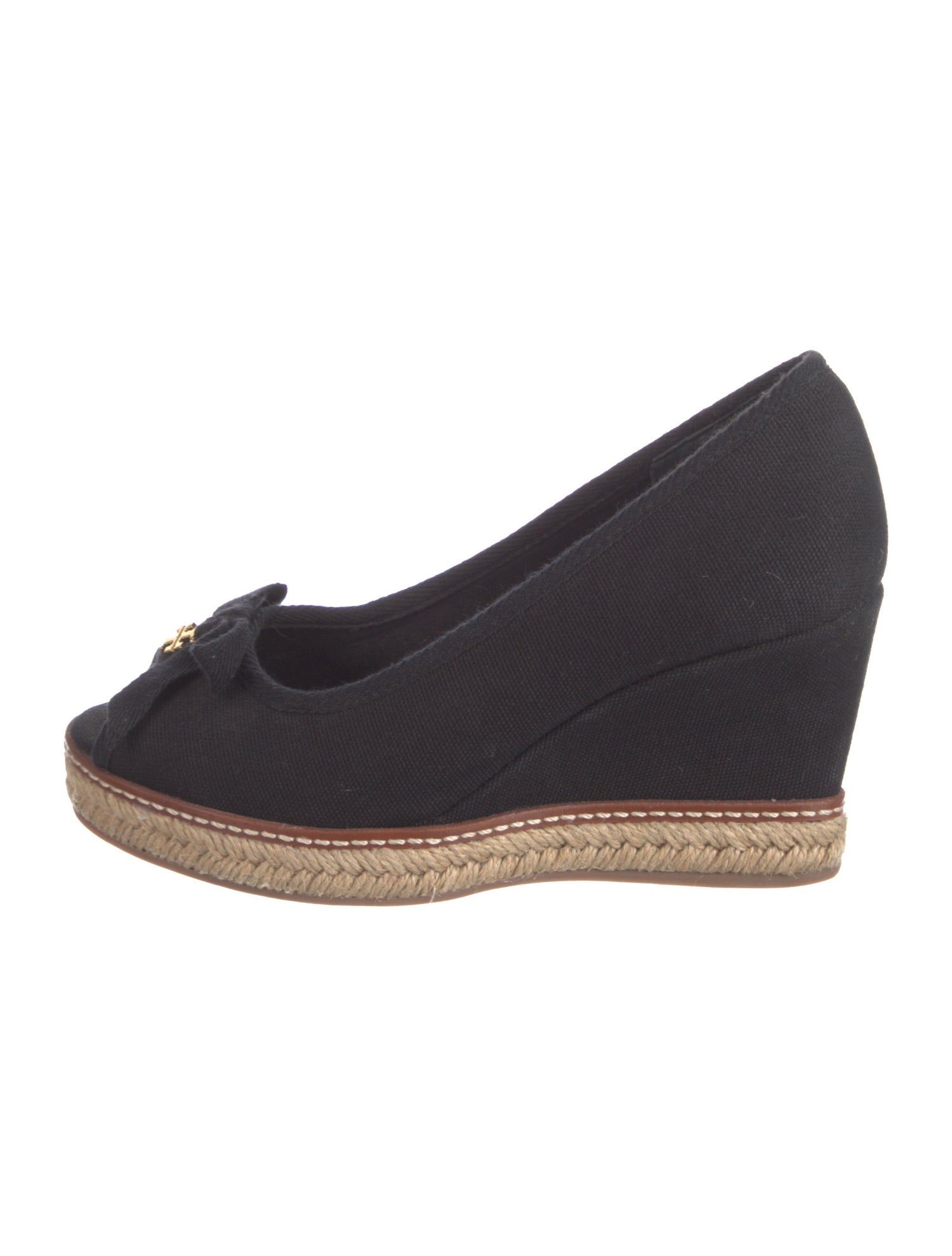Tory Burch Canvas Bow Accents Pumps