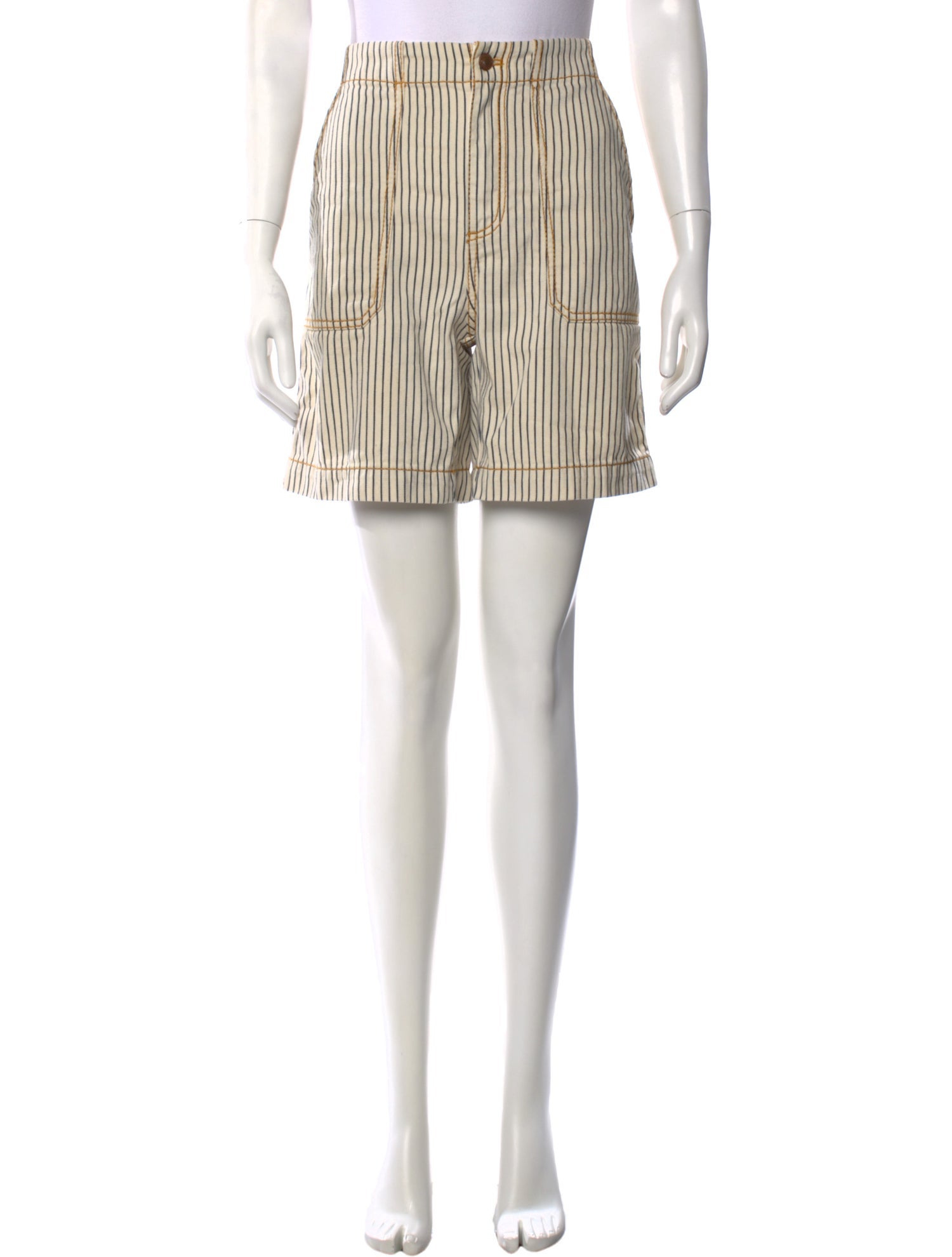 Tory Burch Striped Mini Shorts