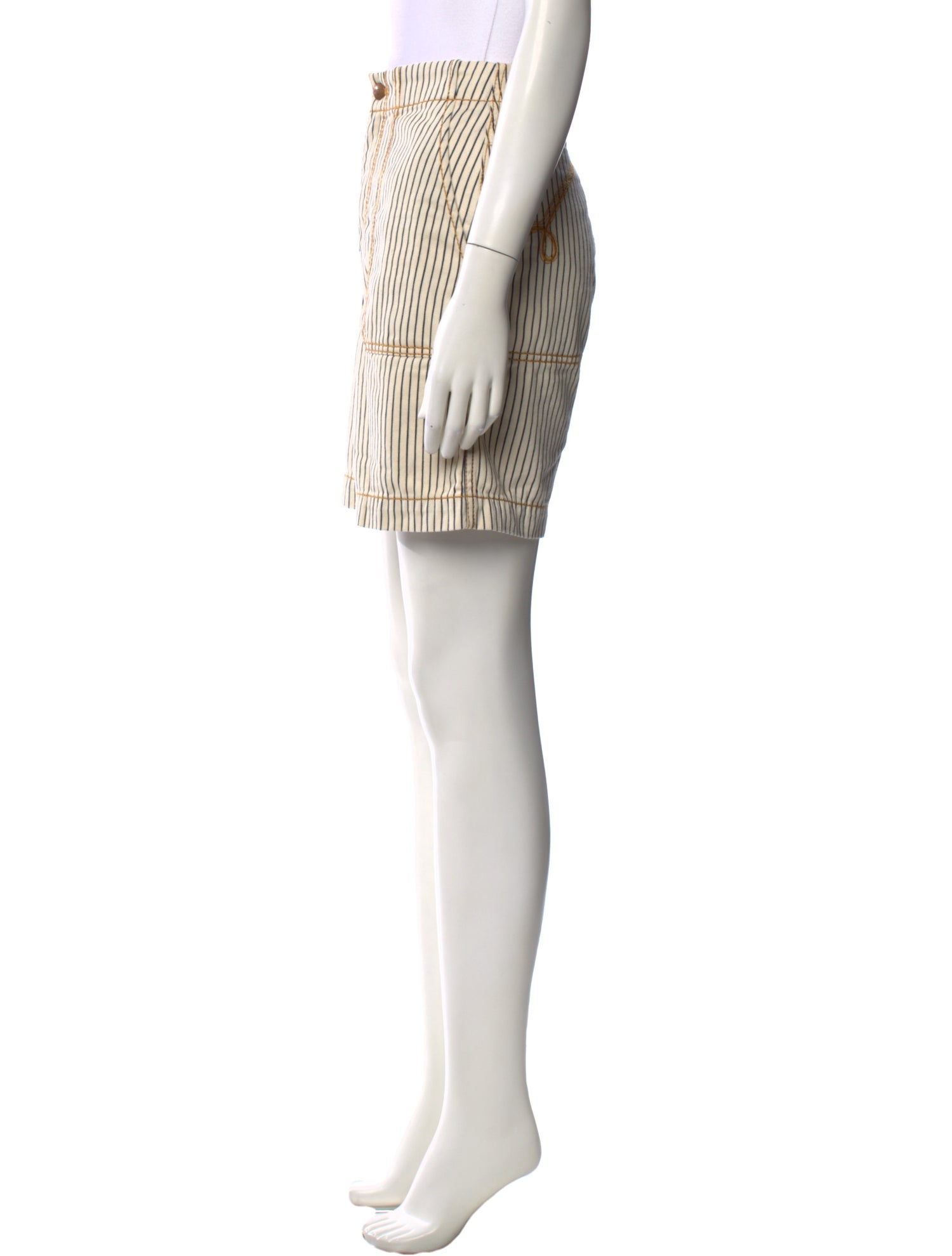 Tory Burch Striped Mini Shorts