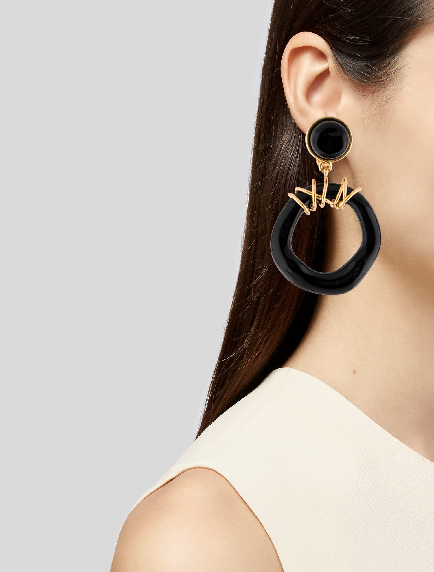 Tory Burch Resin Drop Clip-On Earrings