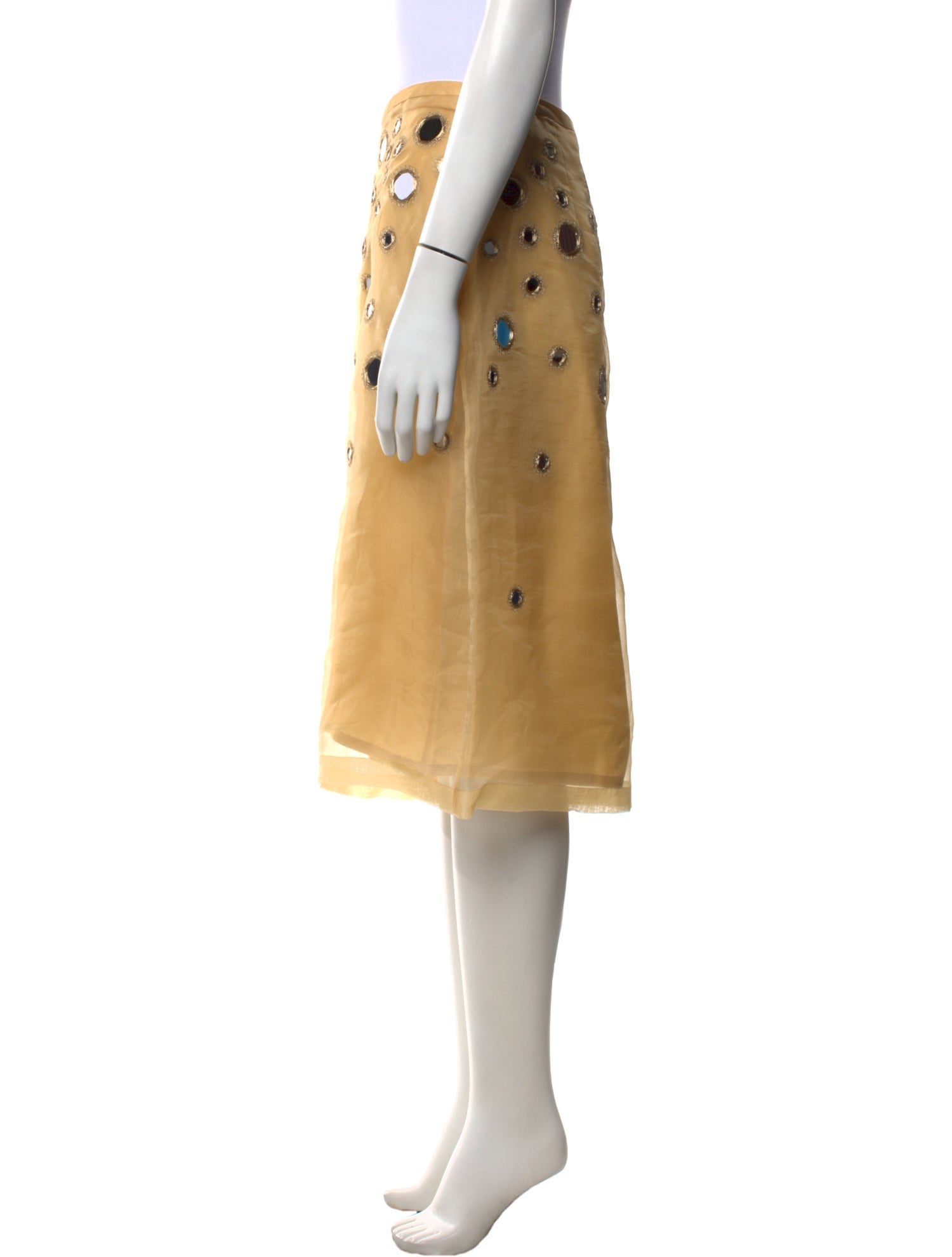 Tory Burch Silk Midi Length Skirt