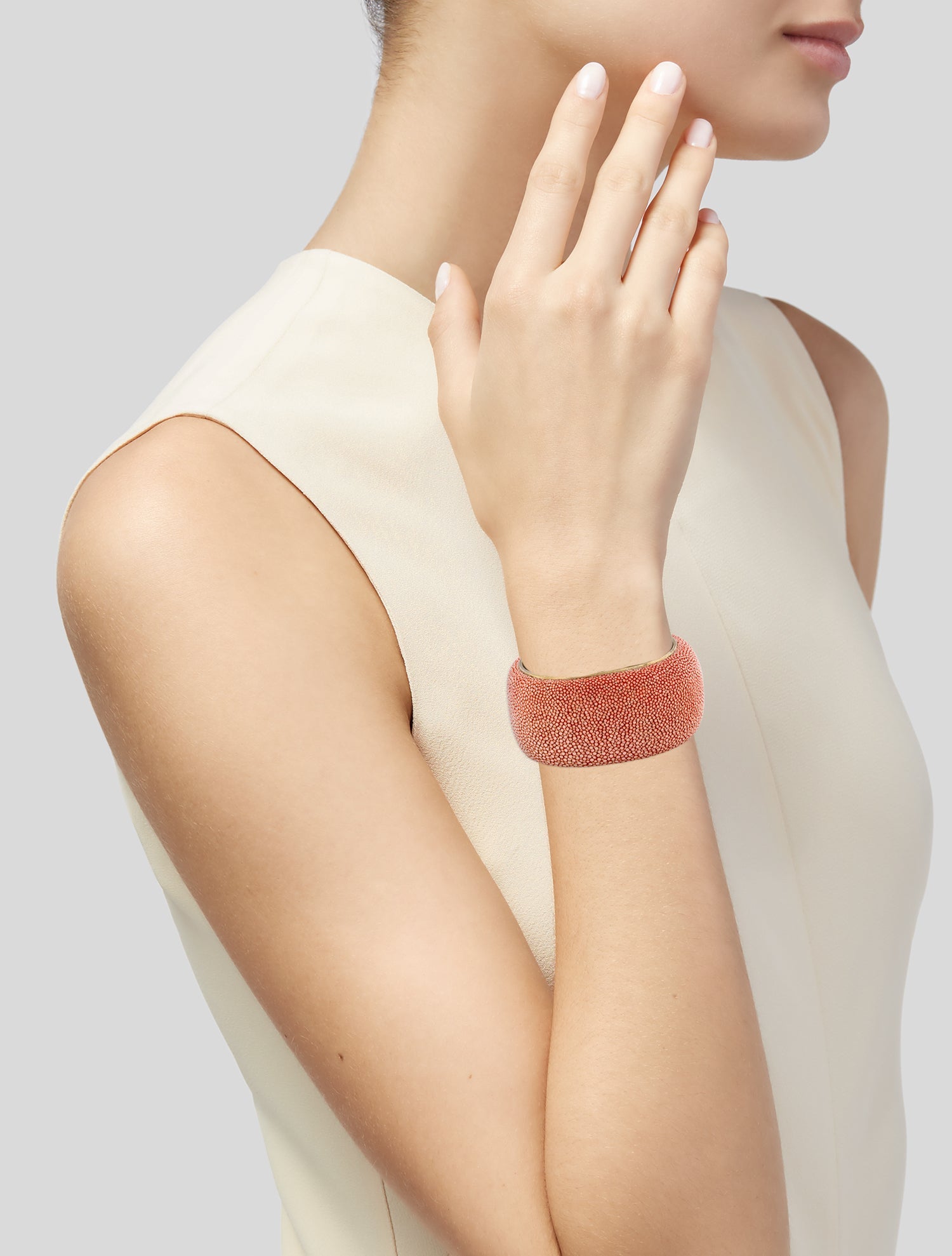 Tory Burch Dyed Stingray Bangle Bracelet