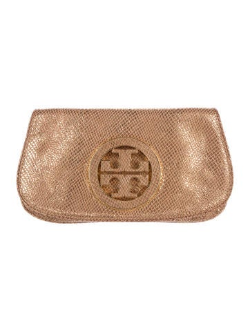 Tory Burch Embossed Leather Amanda Clutch