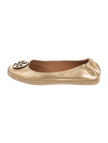 Tory Burch Metallic Logo-Embellished Espadrilles
