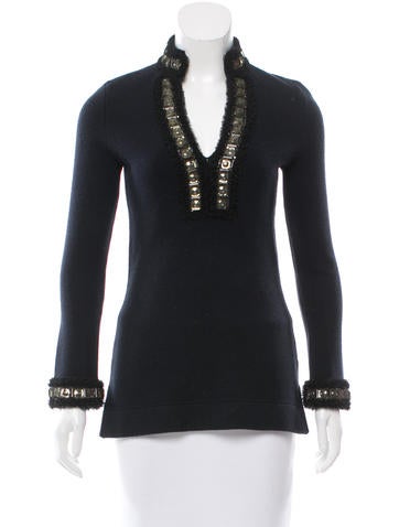 Tory Burch Wool Embellished Tunic!