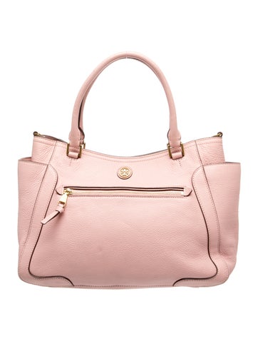 Pre-owned Tory Burch Leather Top Handle Bag In Pink