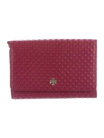 Tory Burch Diamond Embossed Leather Wallet
