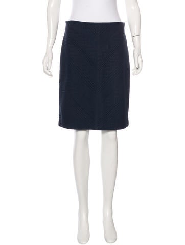 Tory Burch Knit Jacquard Pencil Skirt