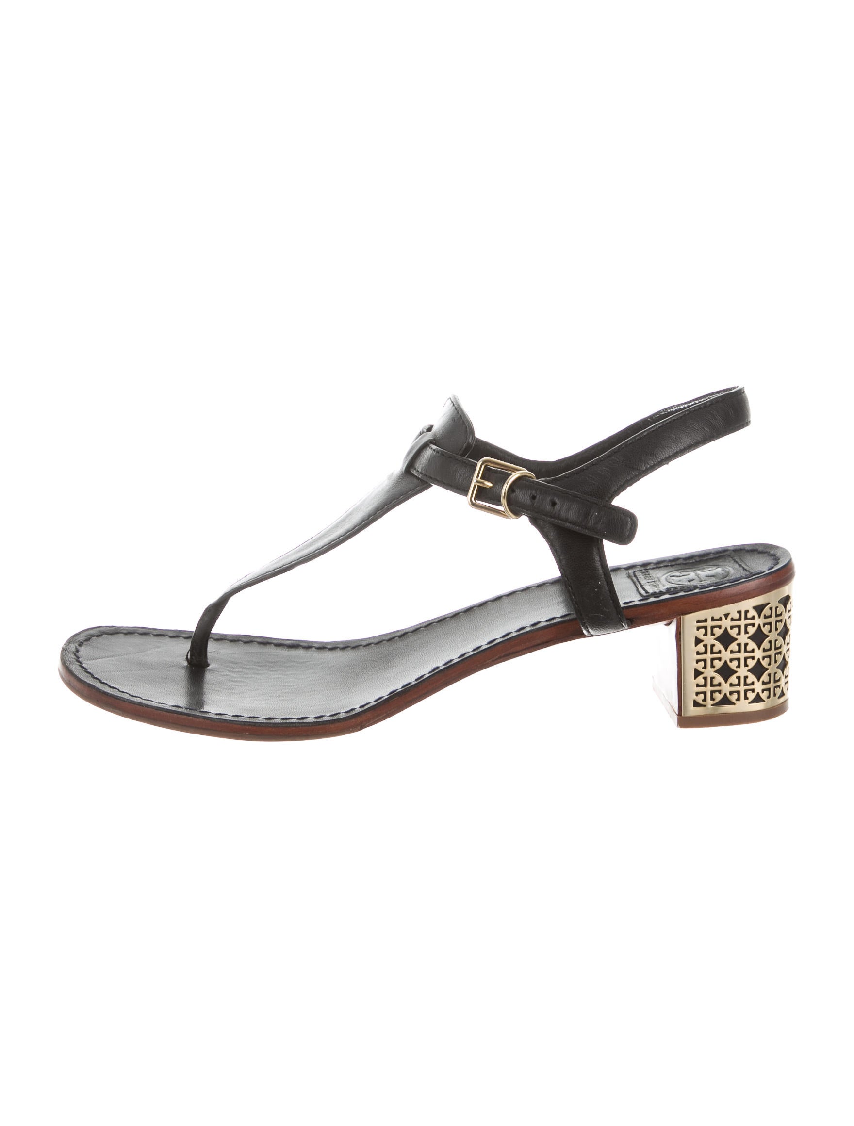 Tory Burch T-Strap Leather Sandals