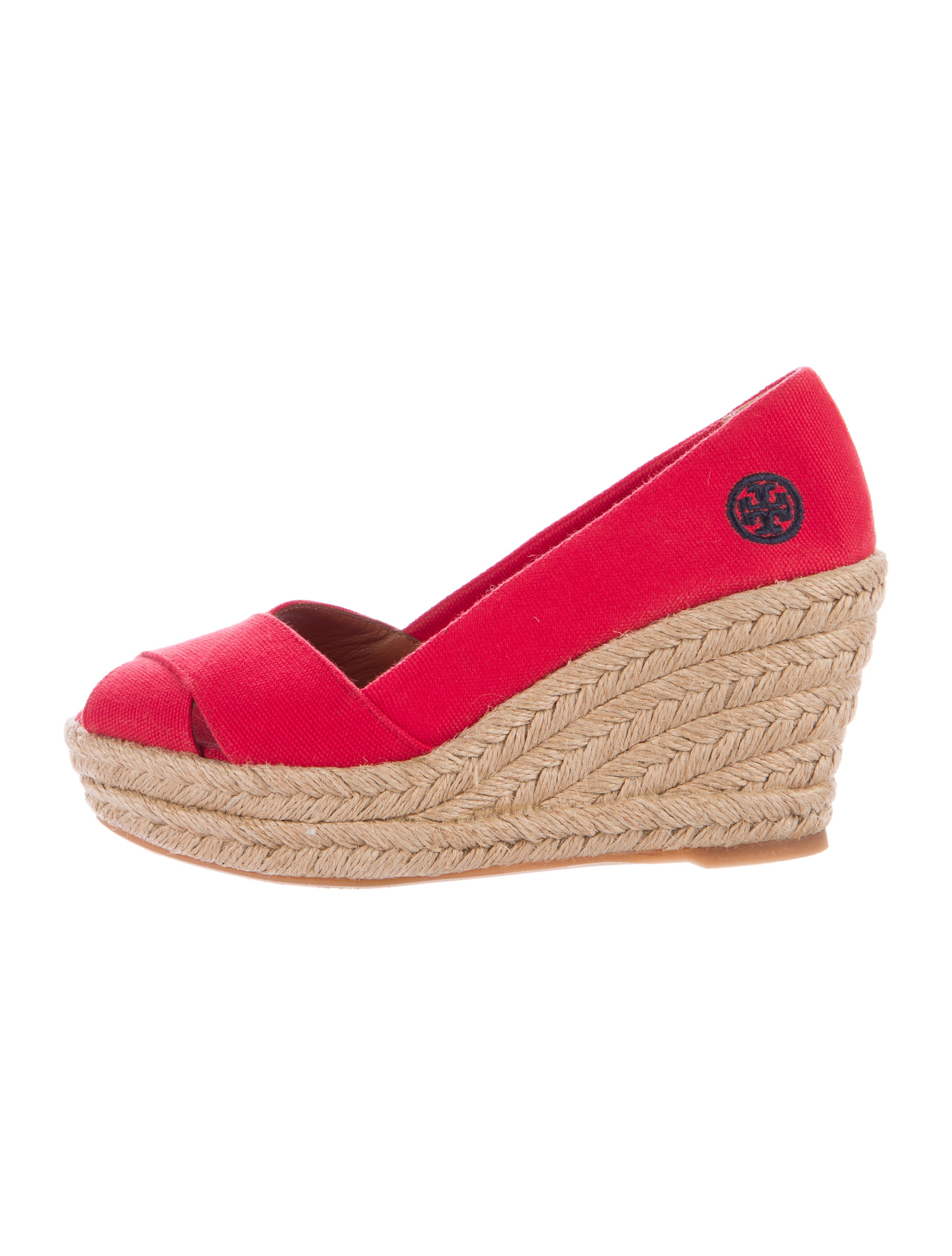 Tory Burch Canvas Espadrille Wedges Shoes WTO92350