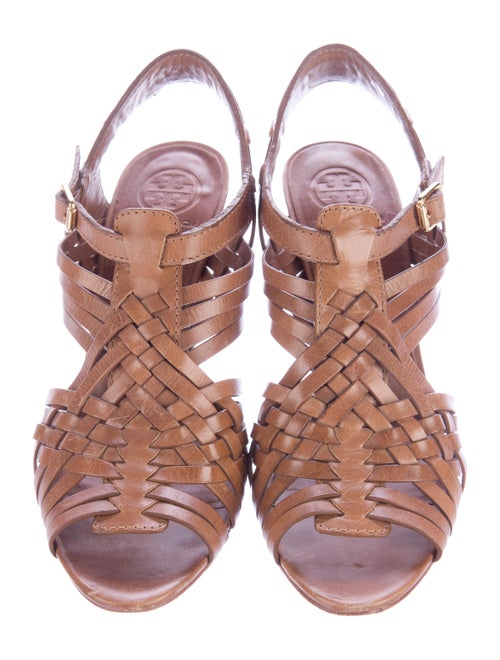 Tory Burch Leather Woven Sandals