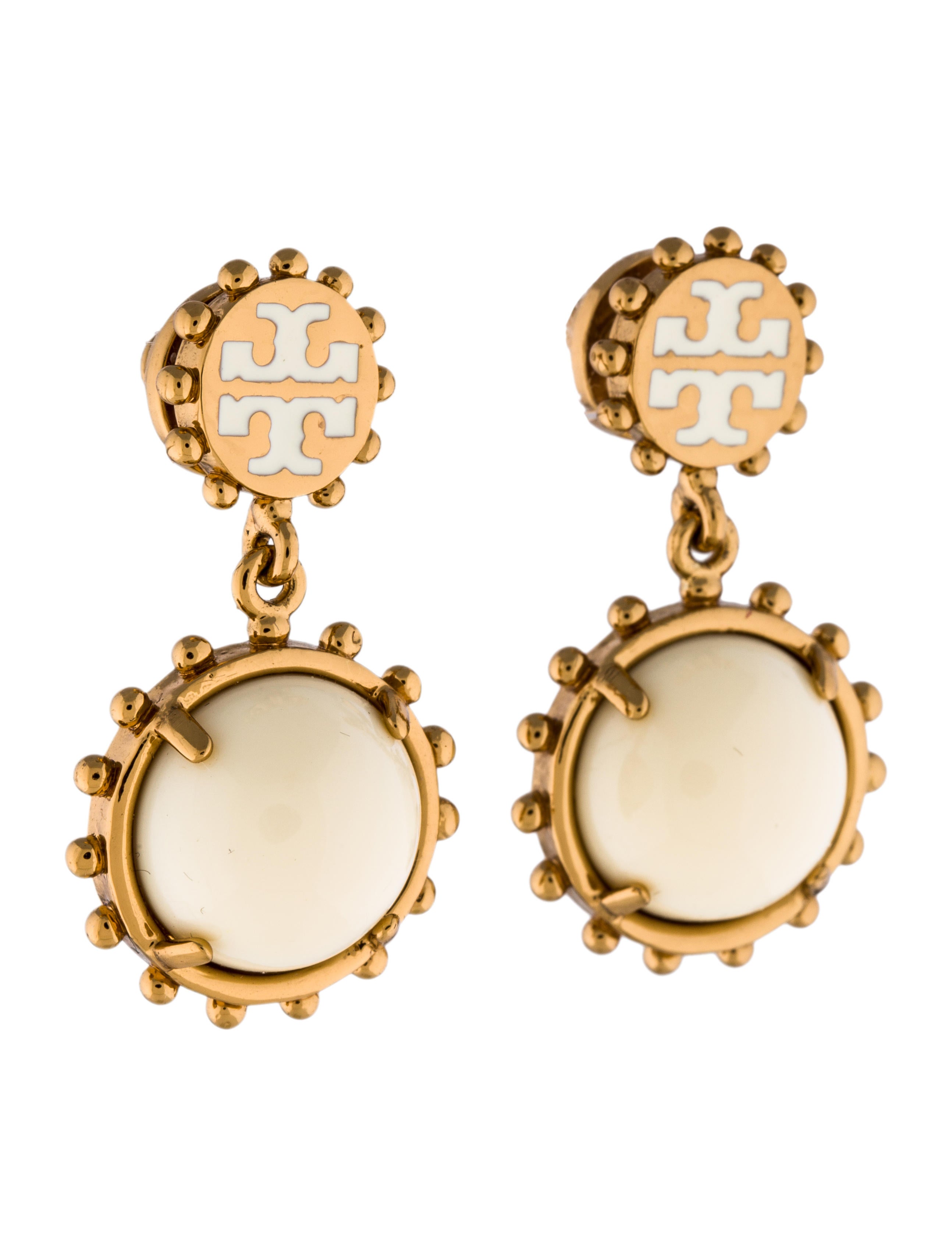 Tory Burch Resin Logo Drop Earrings Earrings WTO99645 The RealReal