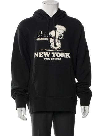 Todd Snyder x Peanuts Graphic Print Crew Neck Hoodie