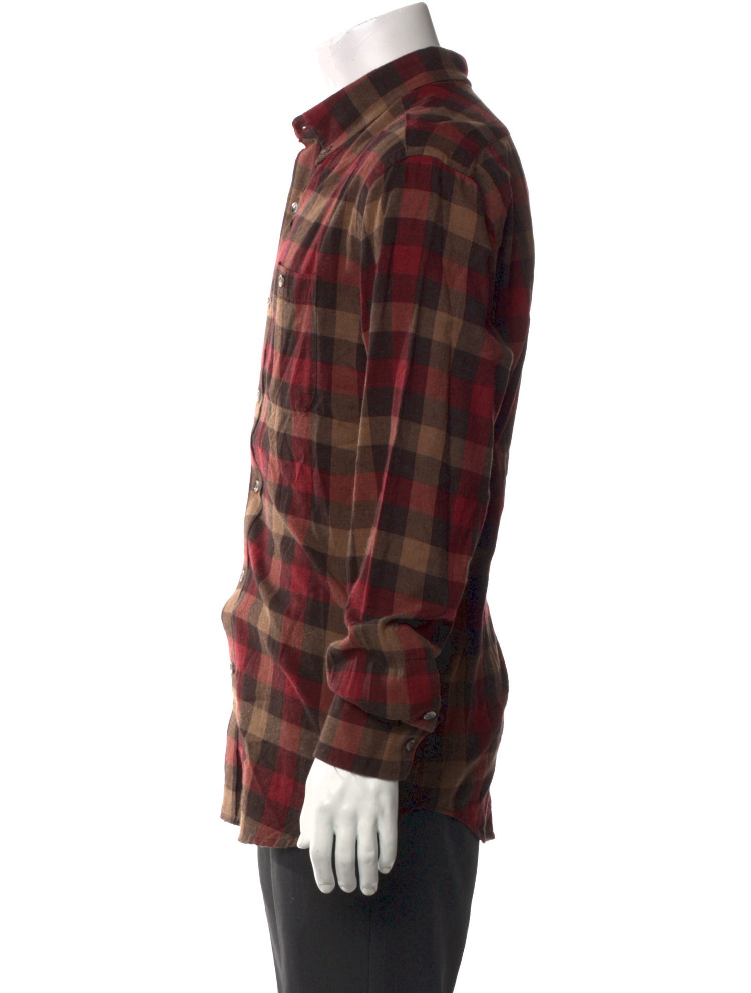 Tom Beckbe Plaid Print Long Sleeve Western Shirt
