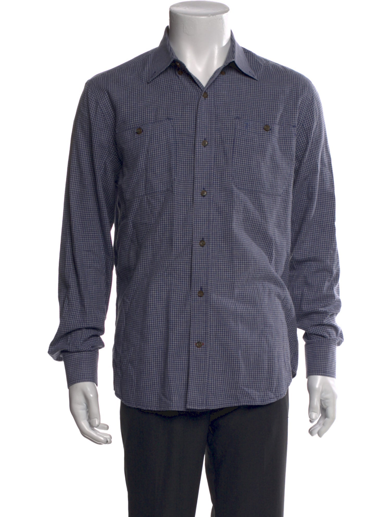 Tom Beckbe Plaid Print Long Sleeve Dress Shirt