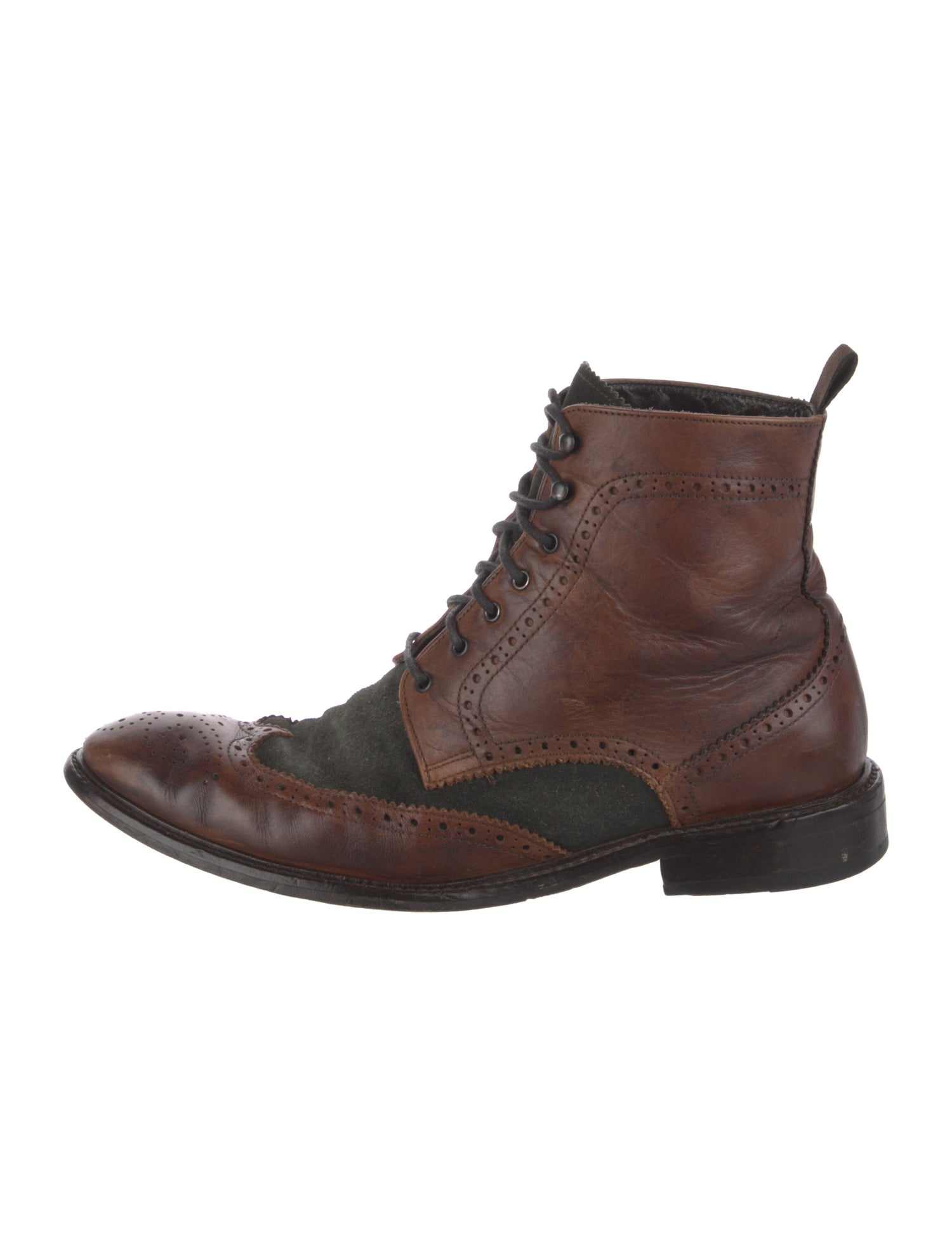 To Boot New York Leather Lasercut Accents Lace-Up Boots