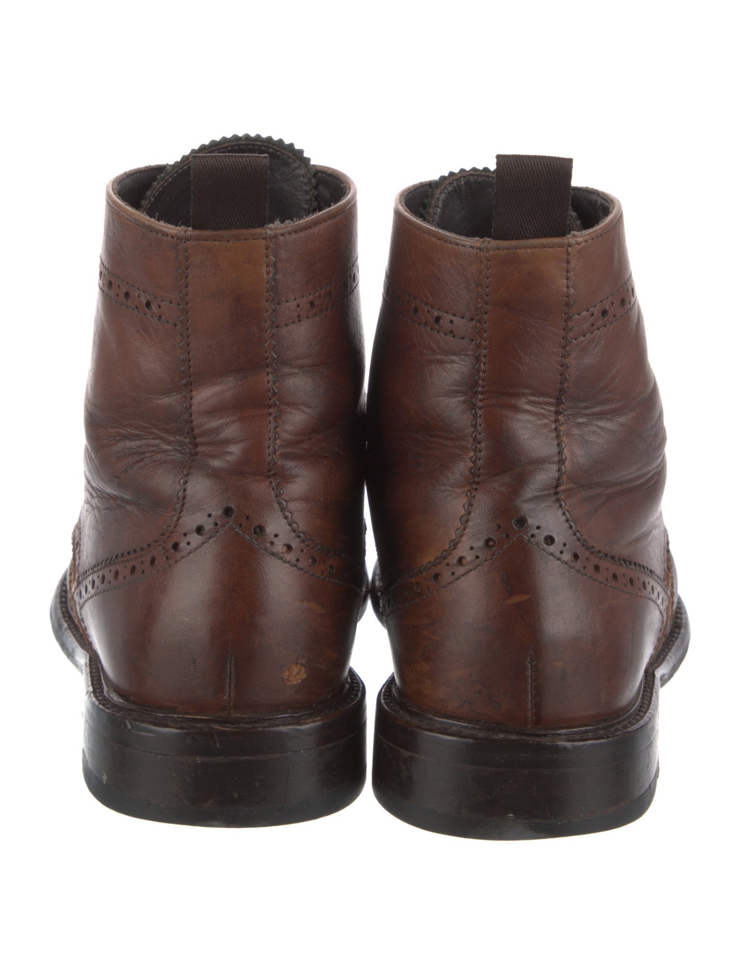 To Boot New York Leather Lasercut Accents Lace-Up Boots
