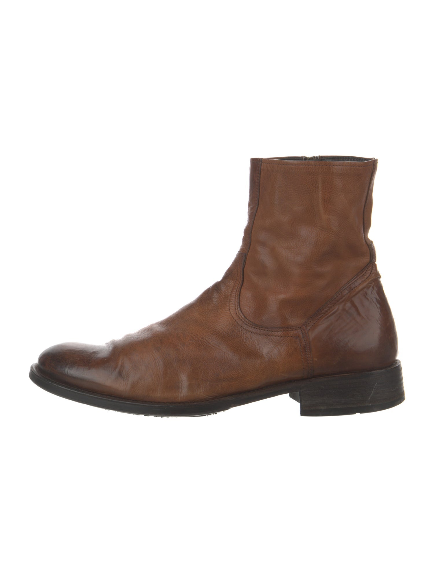 To Boot New York Leather Embroidered Accent Western Boots