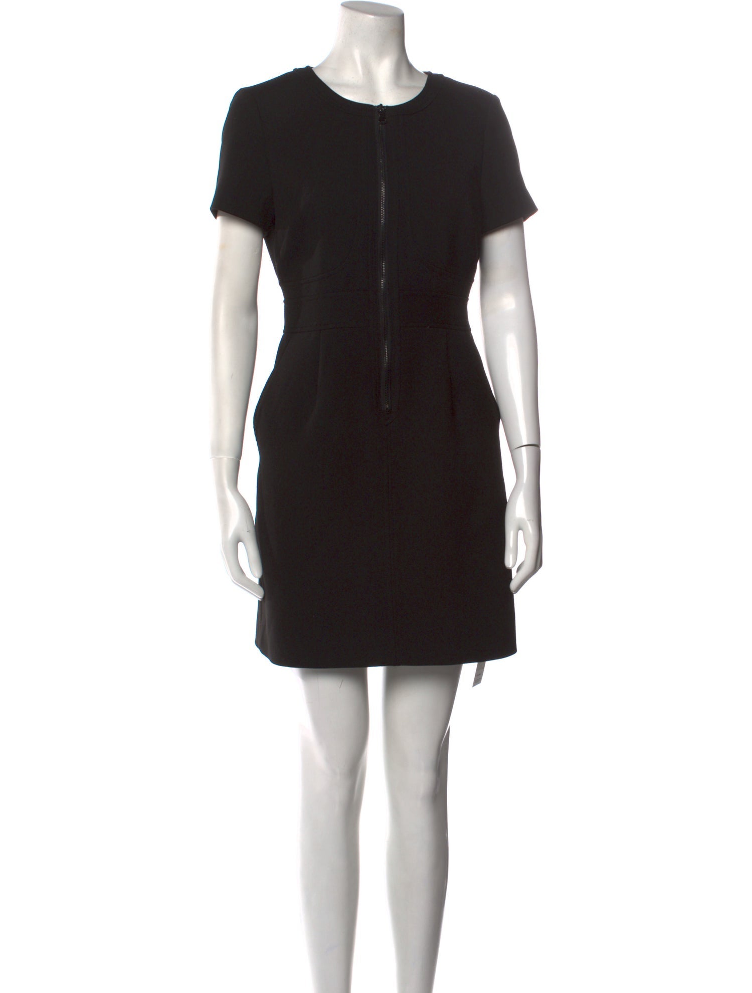 Toccin Crew Neck Mini Dress Black Dresses, Clothing WTOCC20805