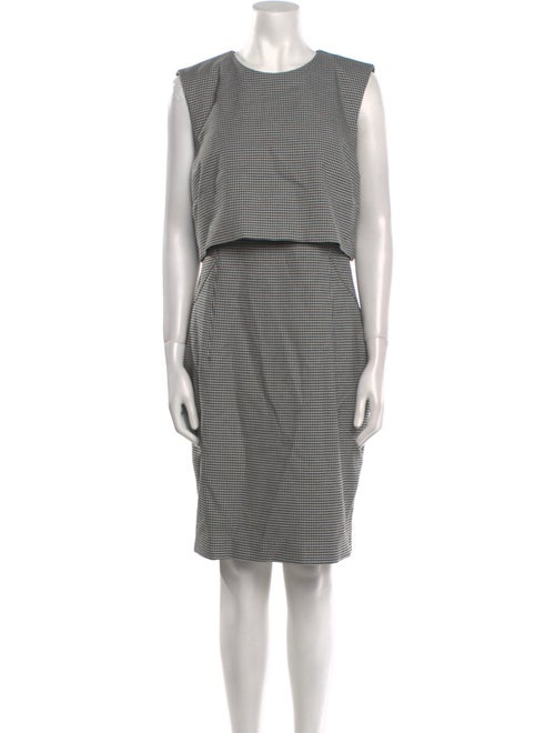 Toccin Houndstooth Print Knee-Length Dress