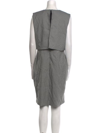 Toccin Houndstooth Print Knee-Length Dress