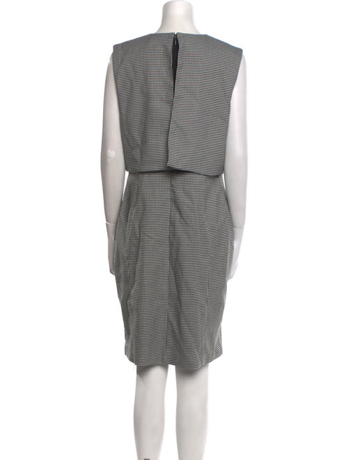 Toccin Houndstooth Print Knee-Length Dress