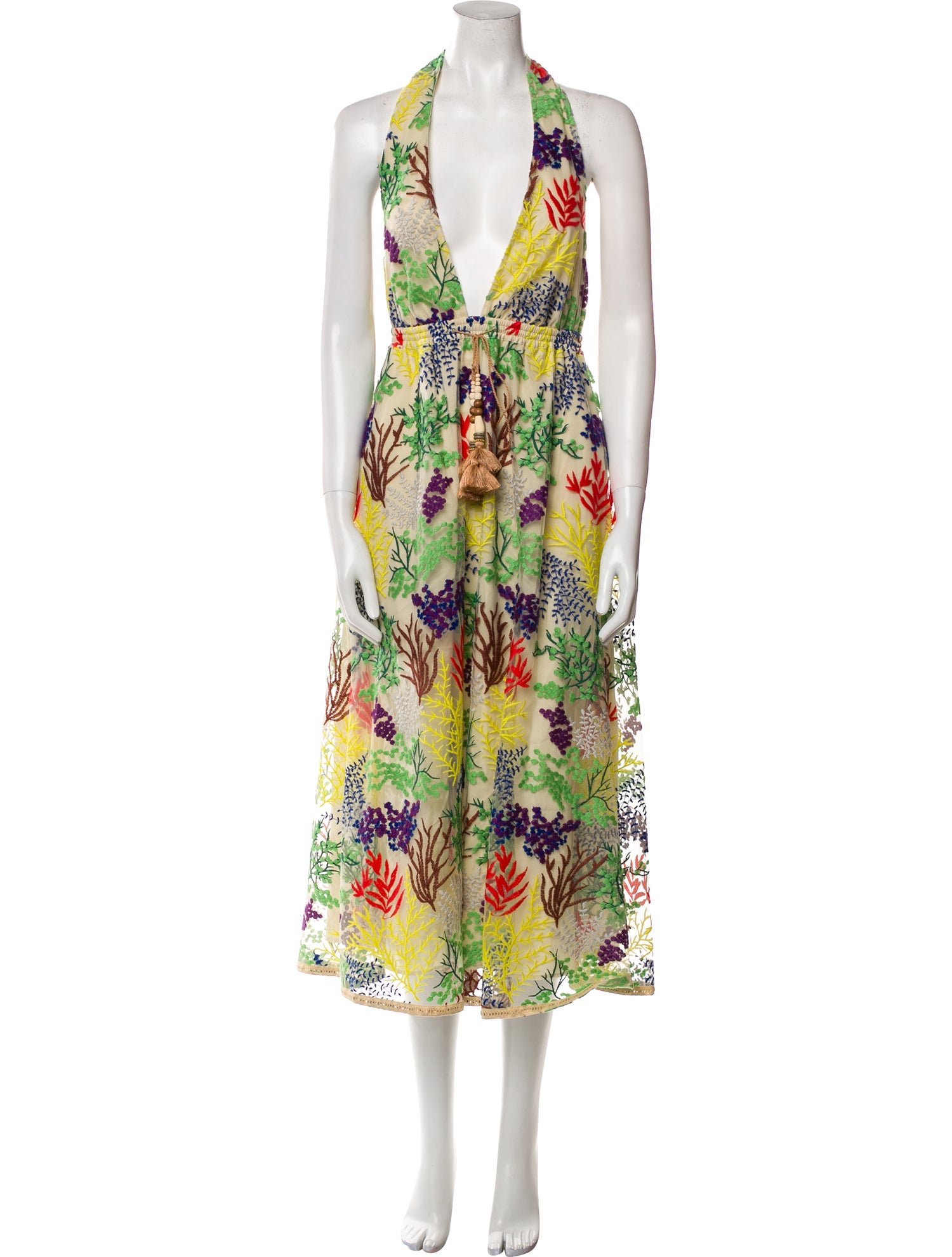 Toccin Floral Print Midi Length Dress w/ Tags