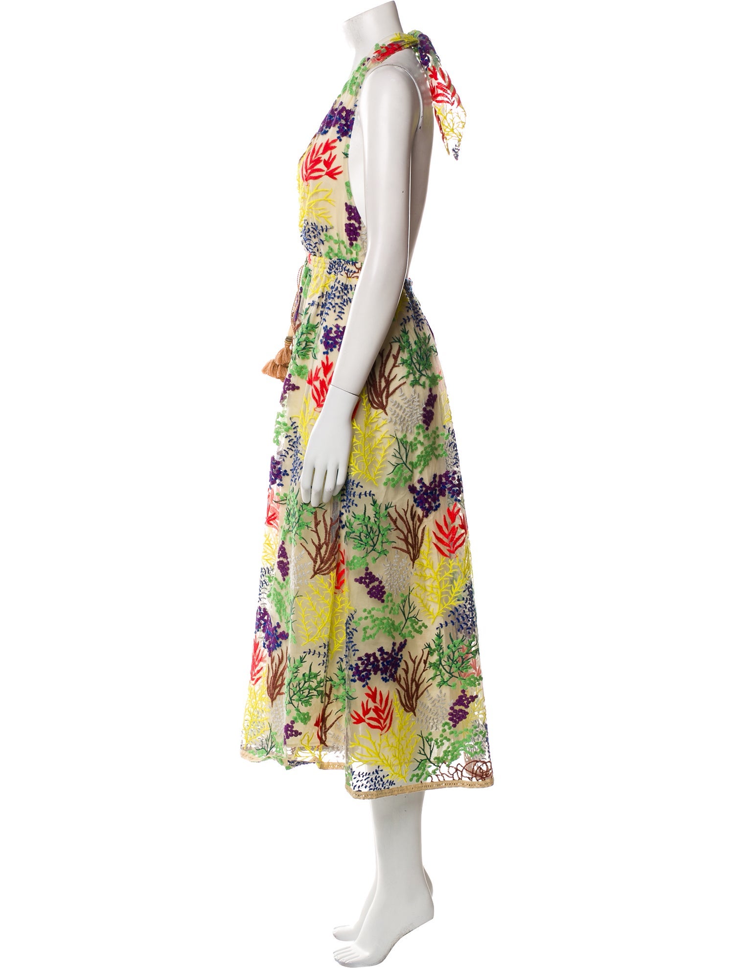 Toccin Floral Print Midi Length Dress w/ Tags
