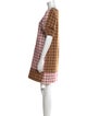 Toccin Plaid Print Mini Dress