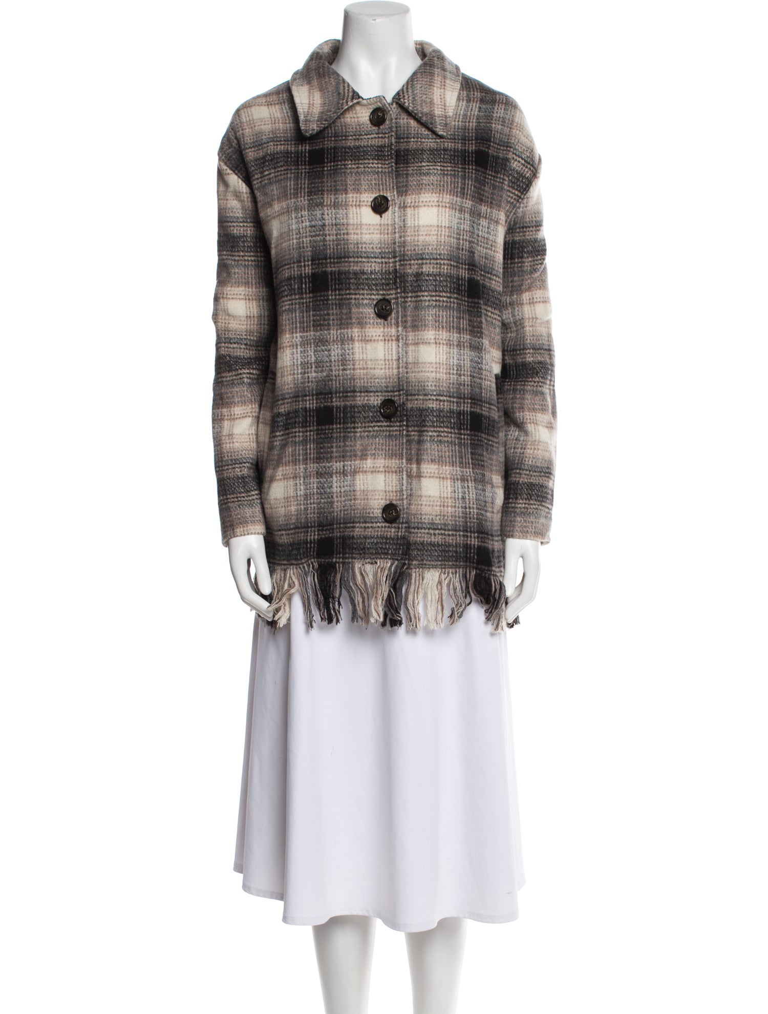 Toccin Plaid Print Jacket w/ Tags