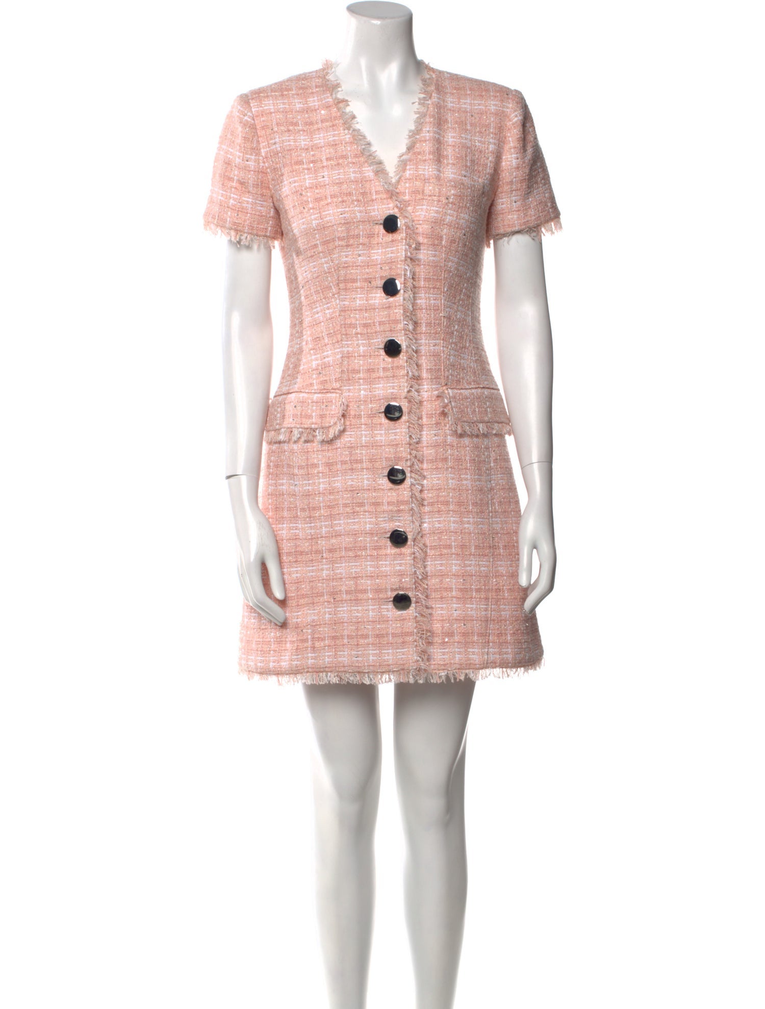 Toccin Tweed Pattern Mini Dress