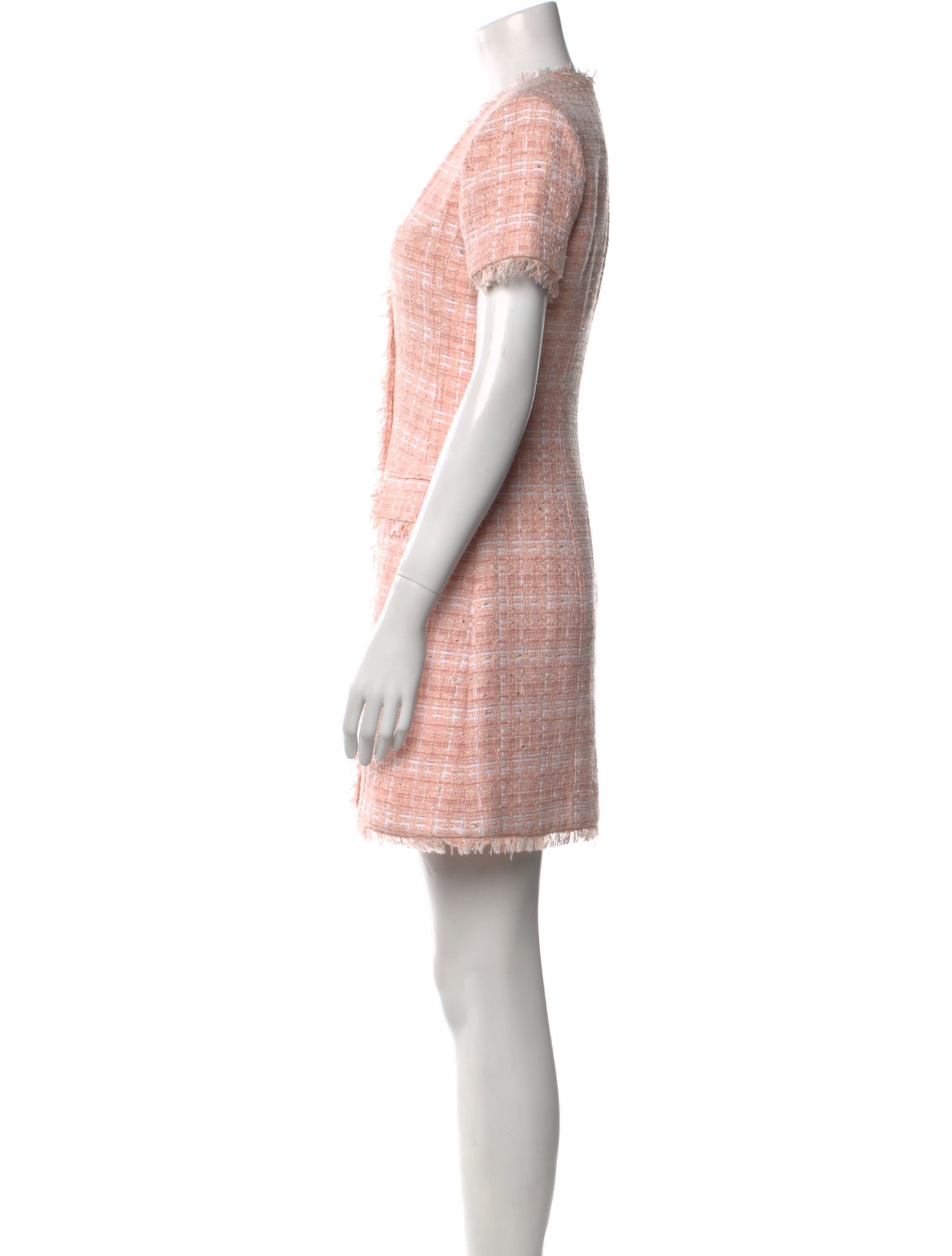 Toccin Tweed Pattern Mini Dress