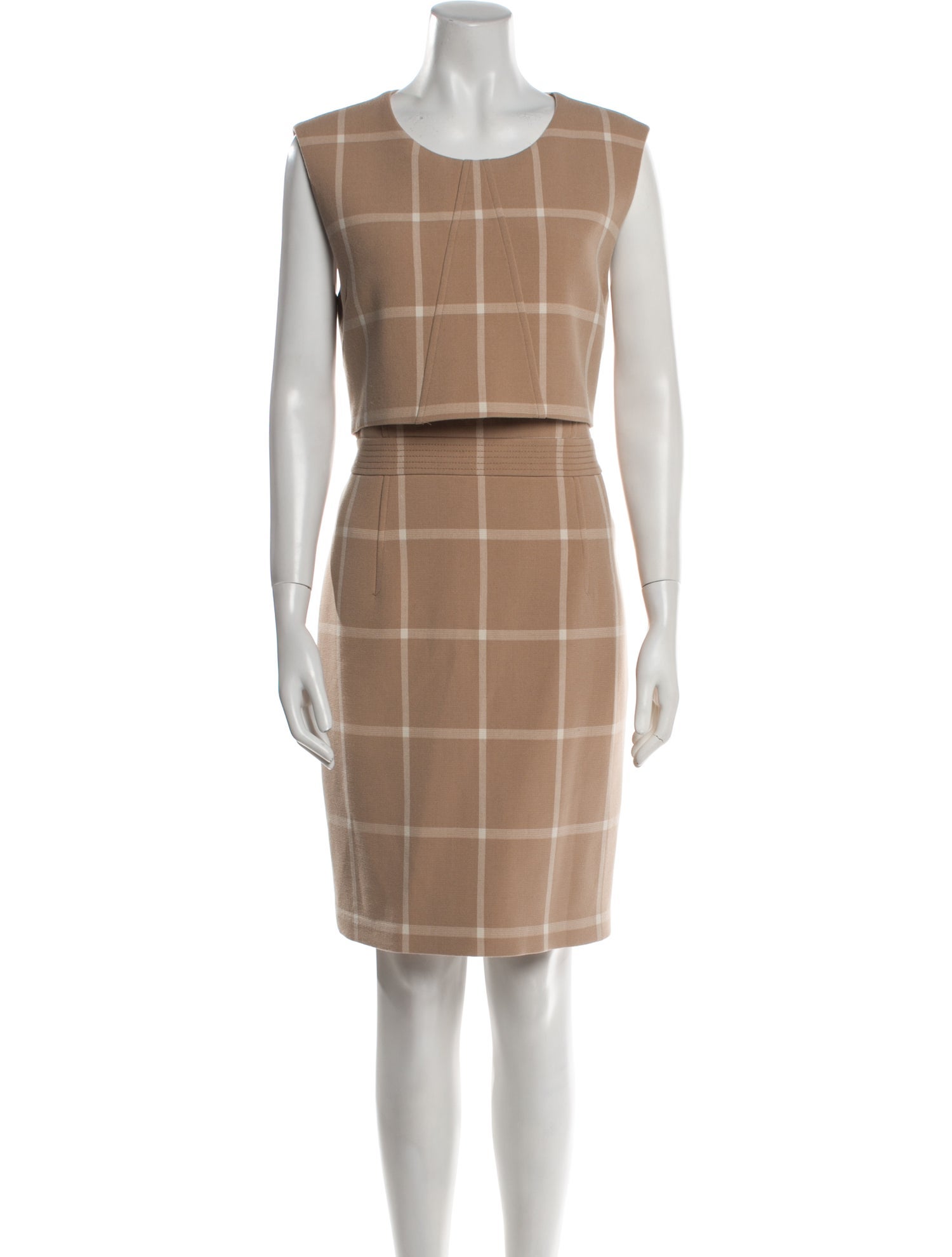 Toccin Plaid Print Knee-Length Dress