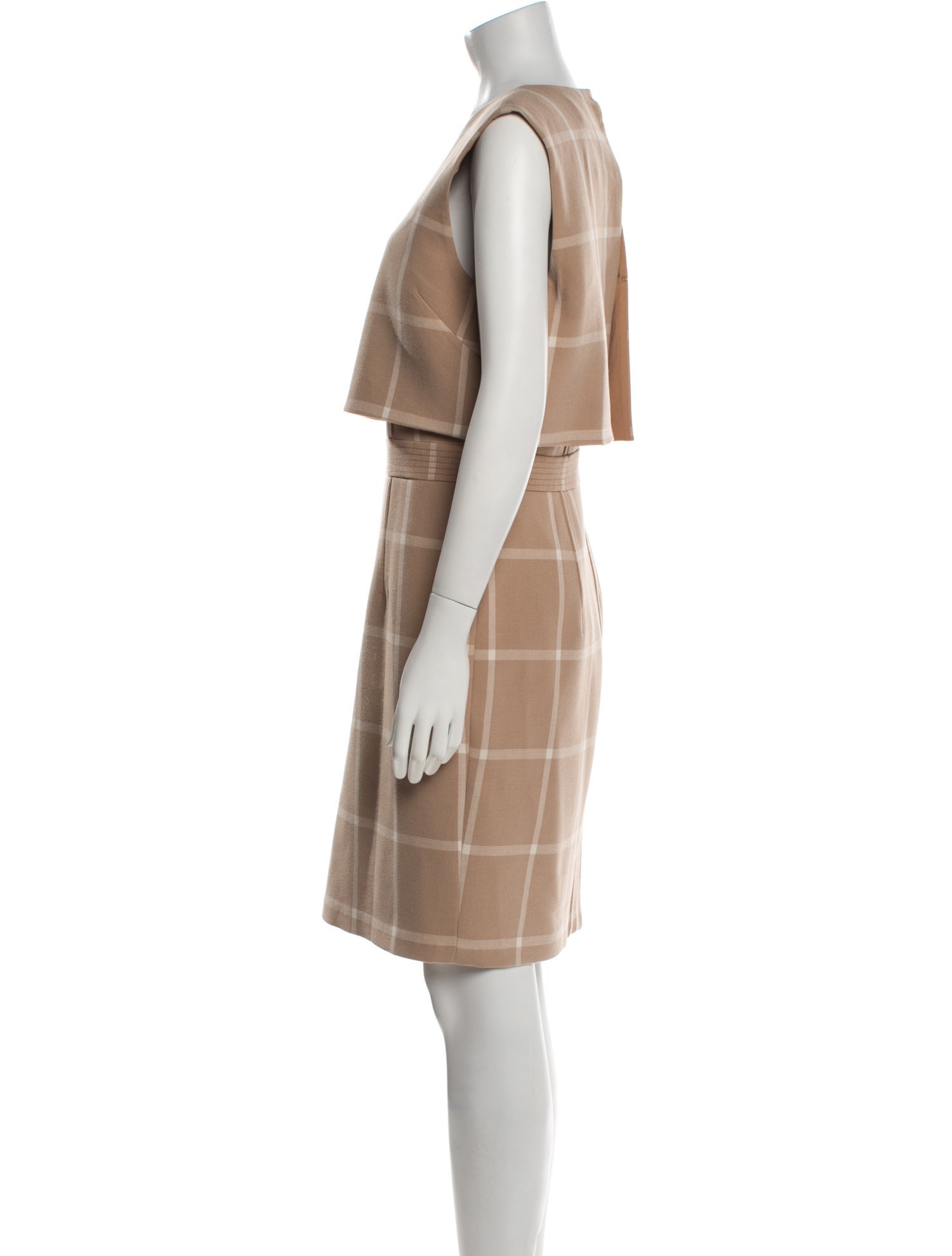 Toccin Plaid Print Knee-Length Dress