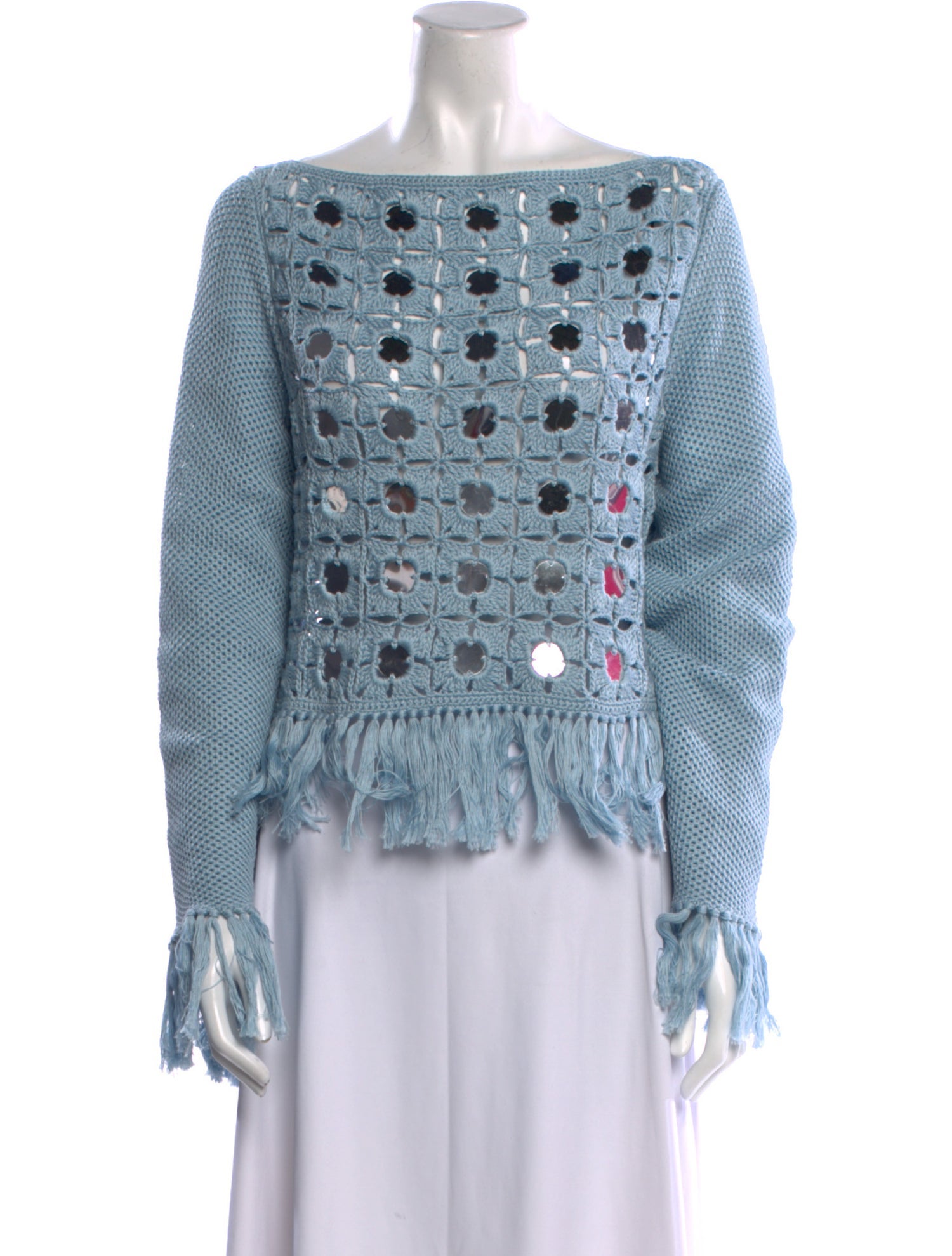 Toccin Patterned Bateau Neckline Sweater