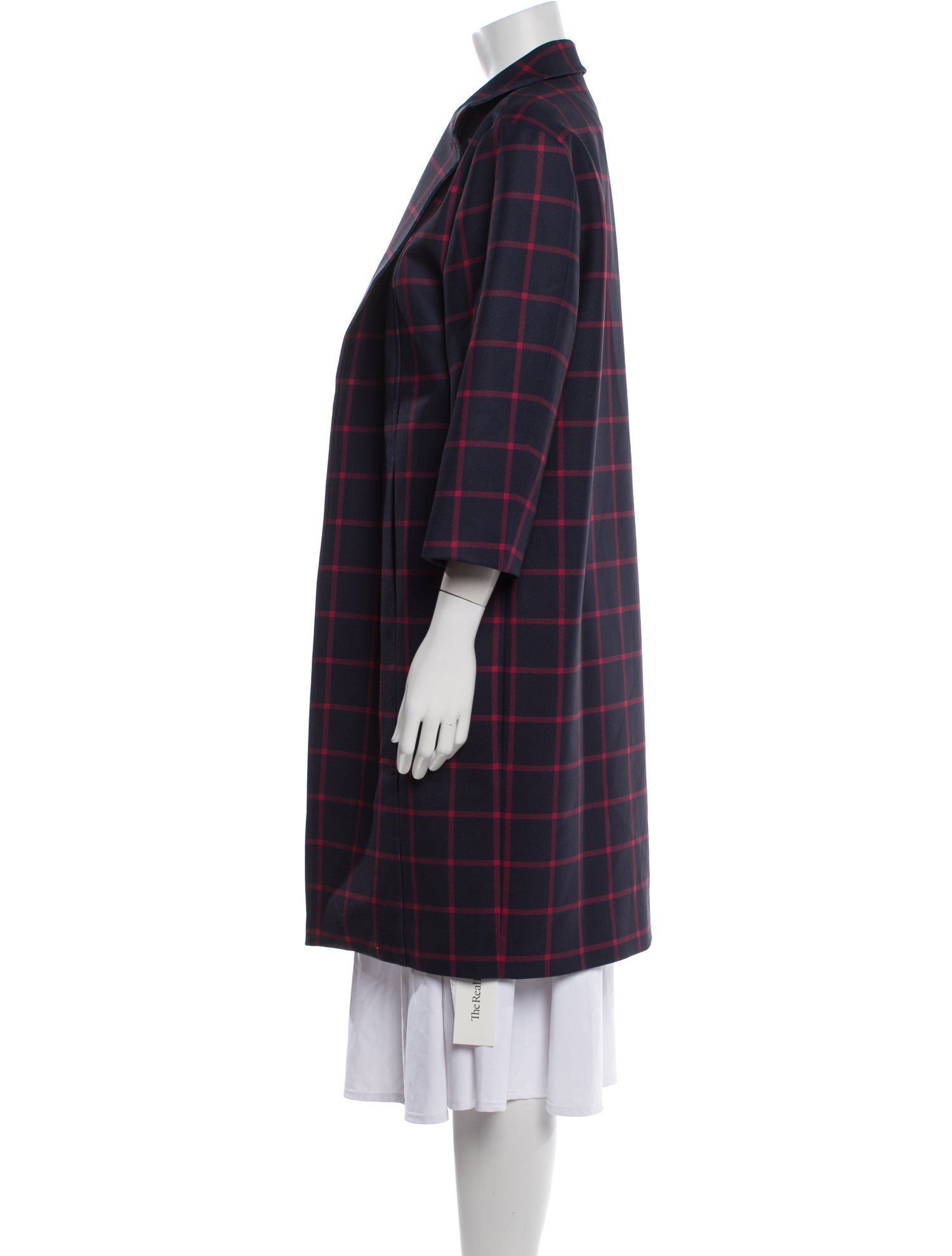 Toccin Plaid Print Coat
