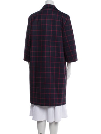 Toccin Plaid Print Coat