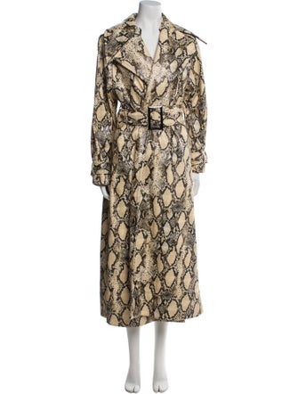 Toccin Animal Print Trench Coat