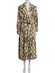 Toccin Animal Print Trench Coat
