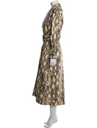 Toccin Animal Print Trench Coat
