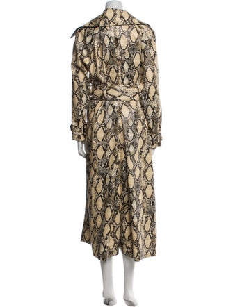 Toccin Animal Print Trench Coat