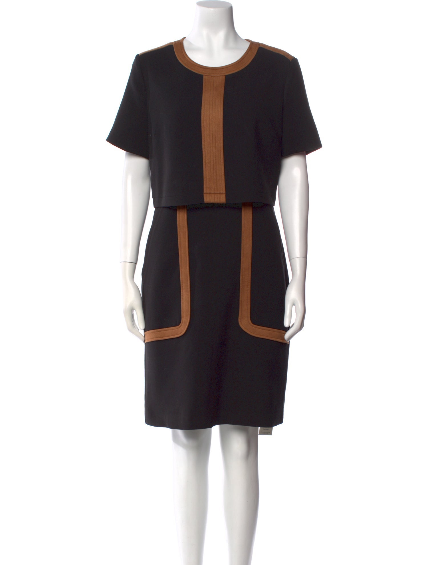 Toccin Colorblock Pattern Knee-Length Dress